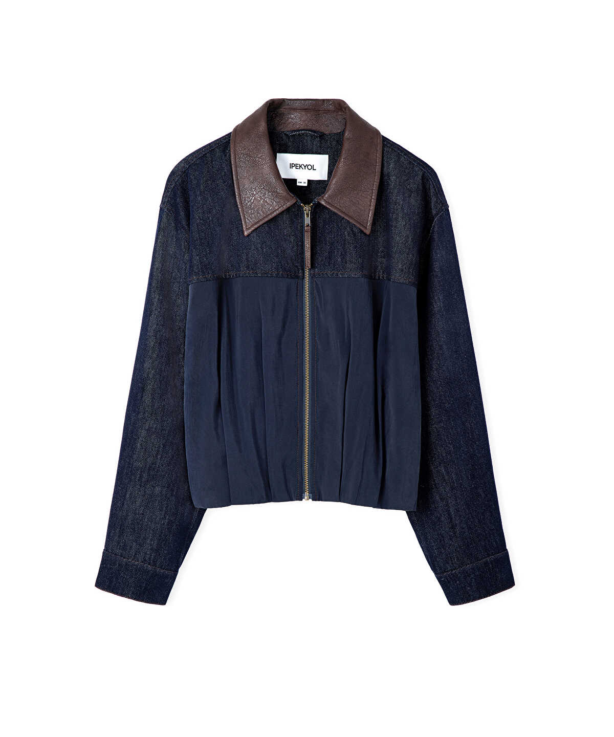 Zoomed Contrast Collar Bomber Jacket