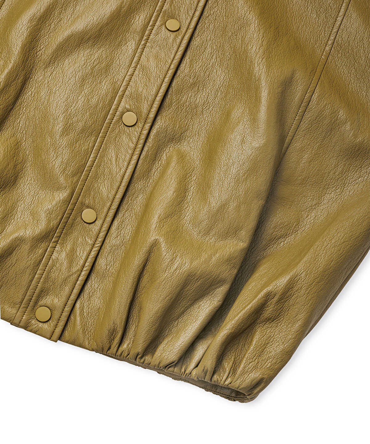 Leather-Effect Bomber Jacket