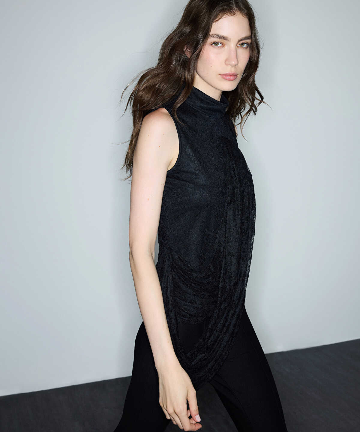 Asymmetric Lace Blouse