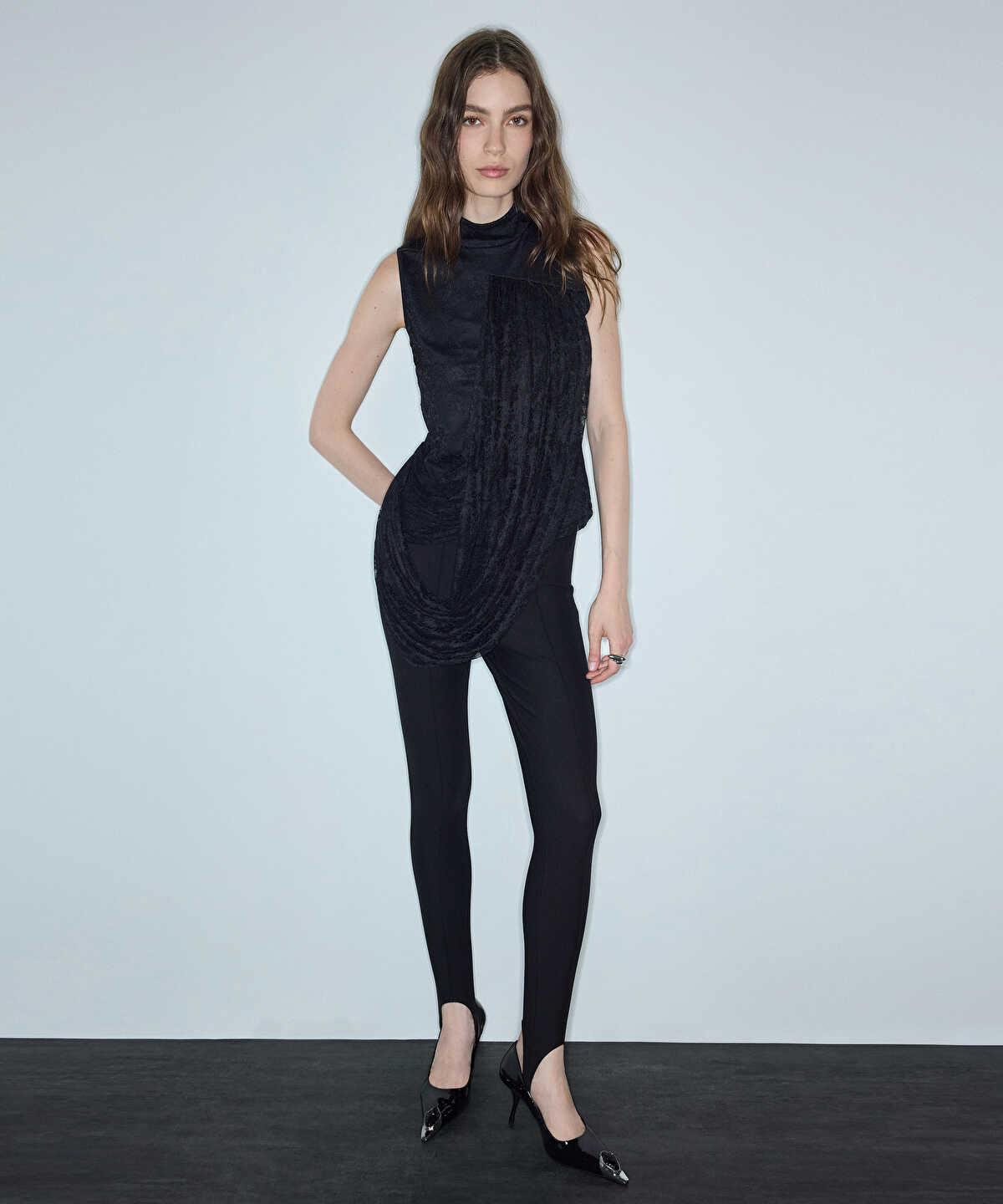 Asymmetric Lace Blouse