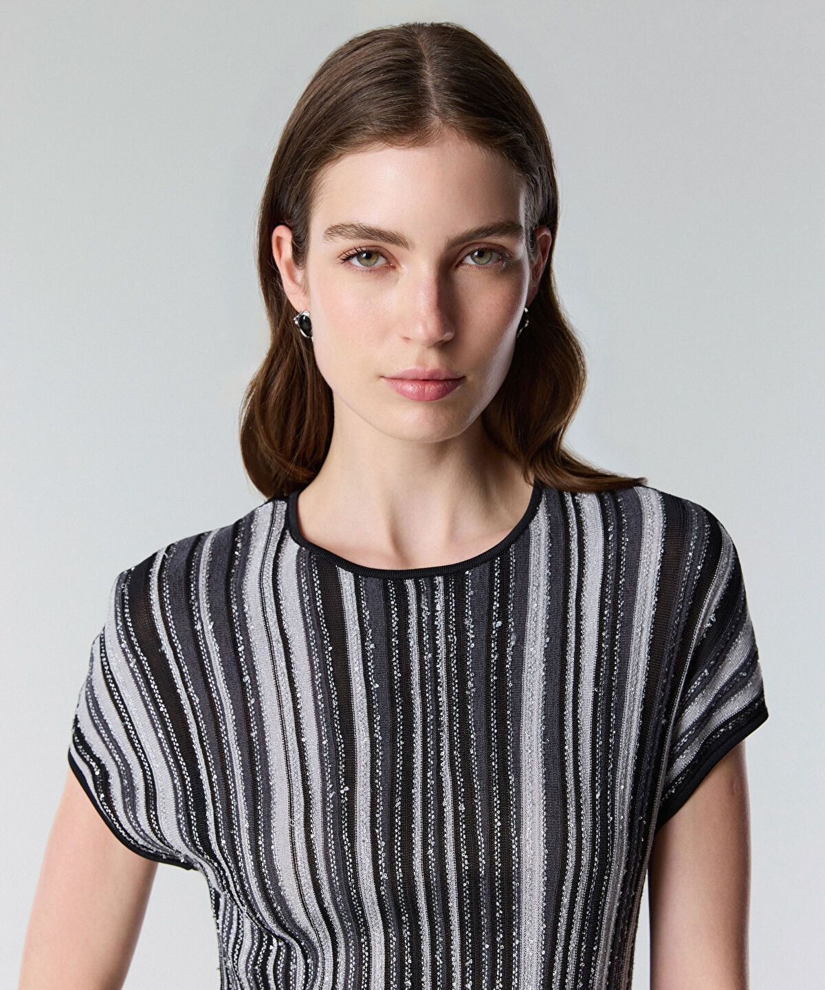 Jacquard Knit Blouse