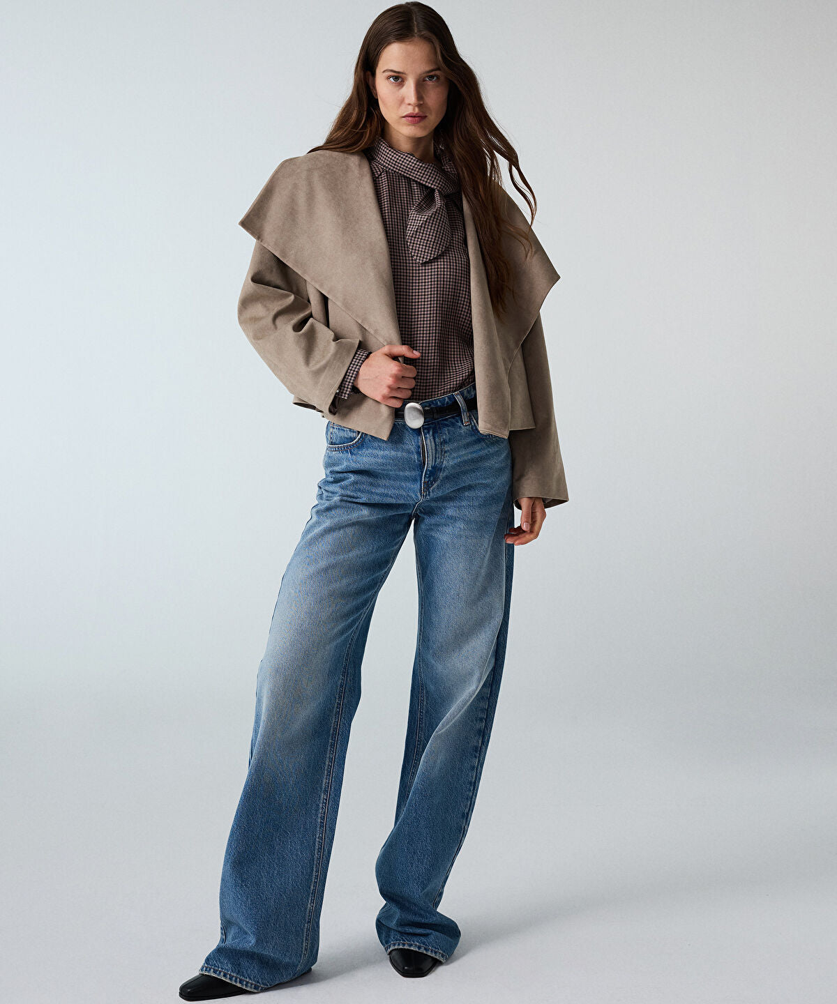 Suede-Effect Coat