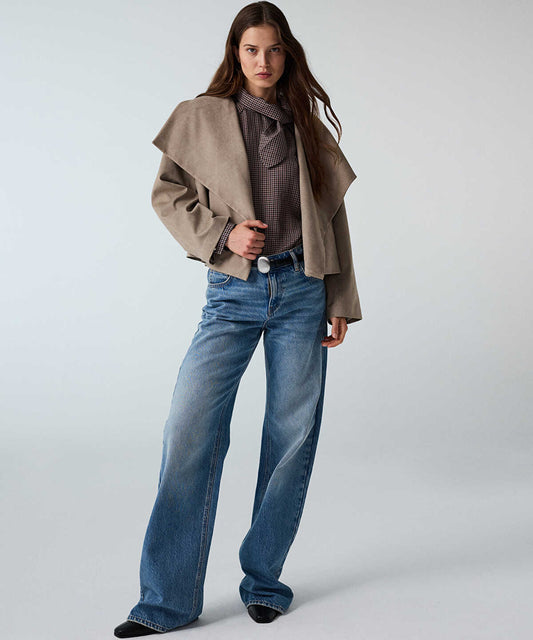 Suede-Effect Coat