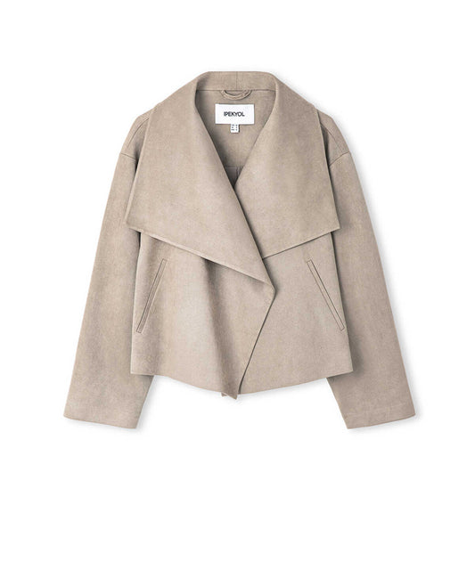 Suede-Effect Coat