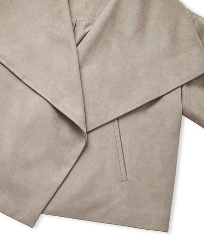 Suede-Effect Coat