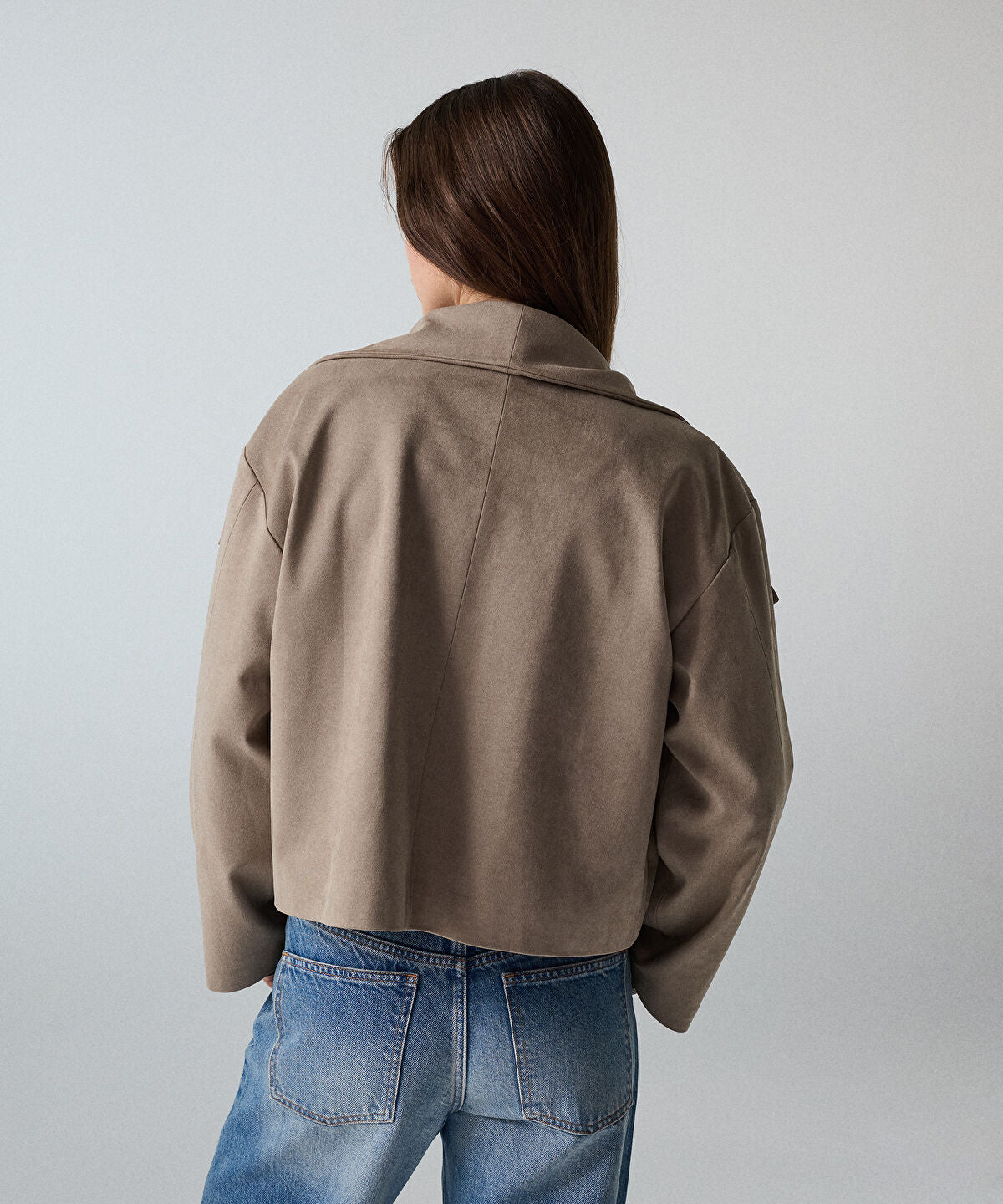 Zoomed Suede-Effect Coat