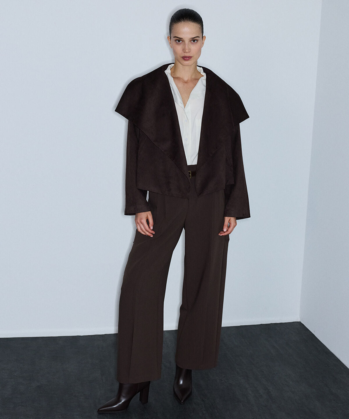 Zoomed Suede-Effect Coat