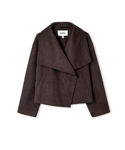 Suede-Effect Coat