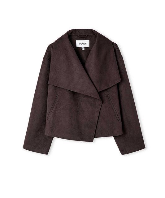 Suede-Effect Coat