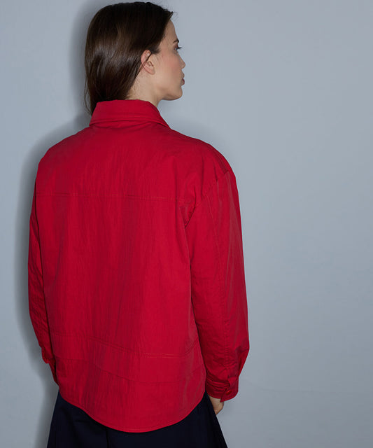 Shirt-Collar Padded Coat