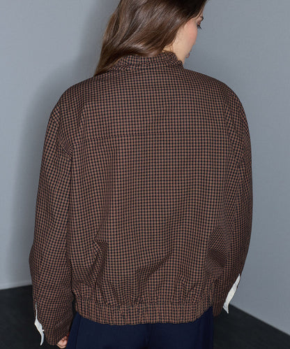 Plaid Bomber Coat
