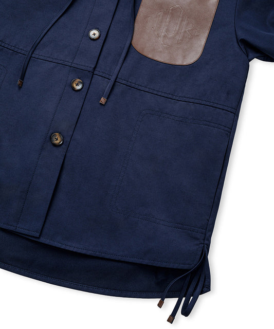 Adjustable Hem Contrast Pocket Coat
