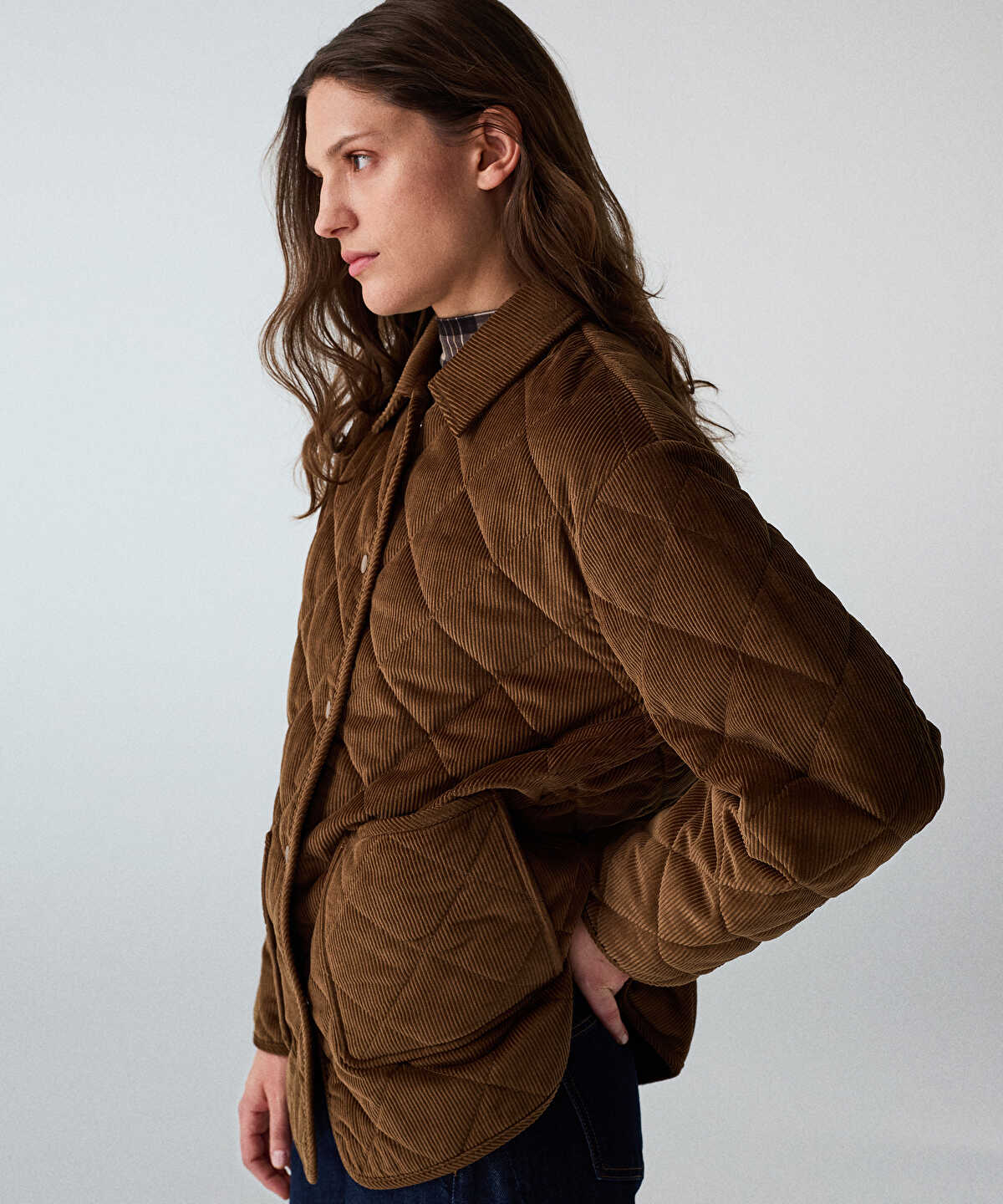 Quilted Velvet Coat