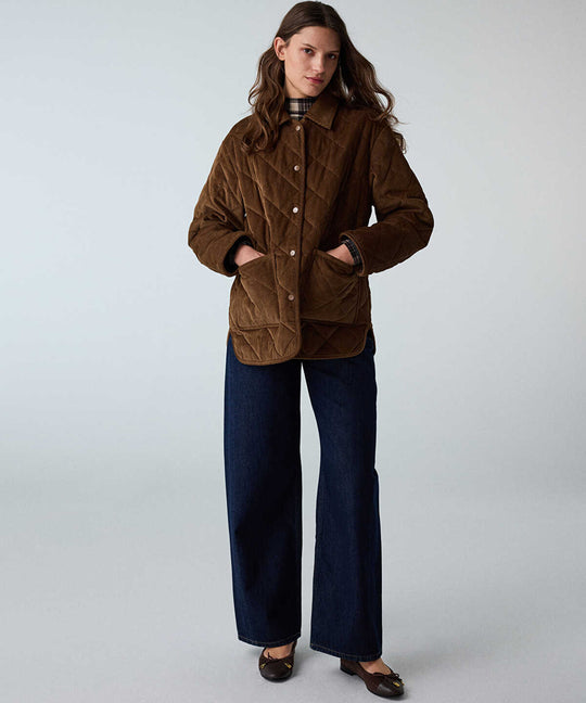 Quilted Velvet Coat