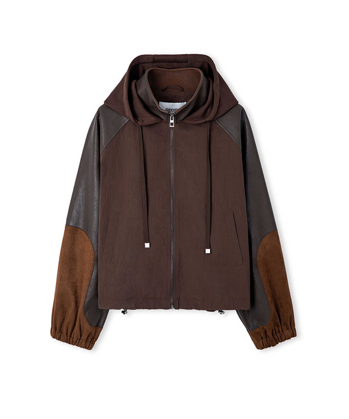 Color-Block Combination Bomber Jacket