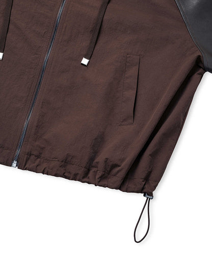 Color-Block Combination Bomber Jacket