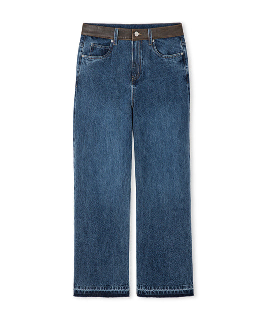 Combination Wide-Leg Jeans