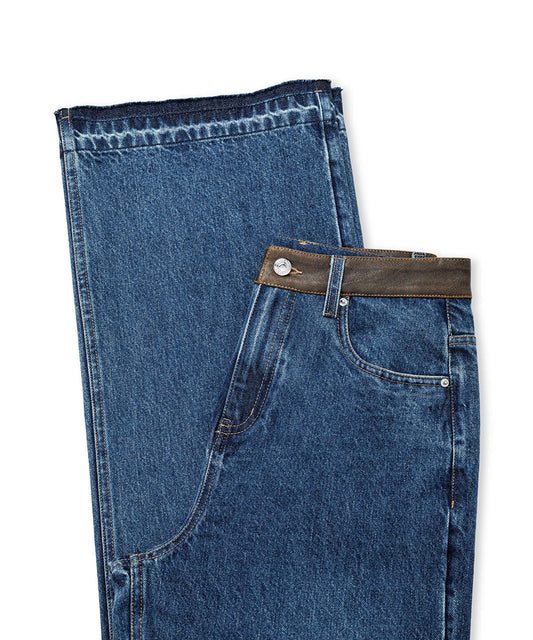 Combination Wide-Leg Jeans