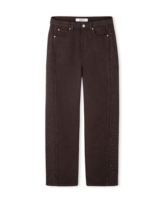 Barrel Jeans with Rhinestones