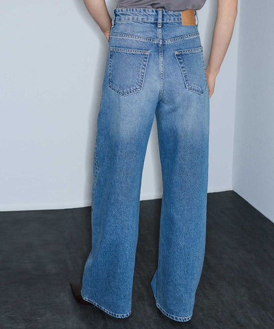 Stud-Embellished Wide-Leg Jeans