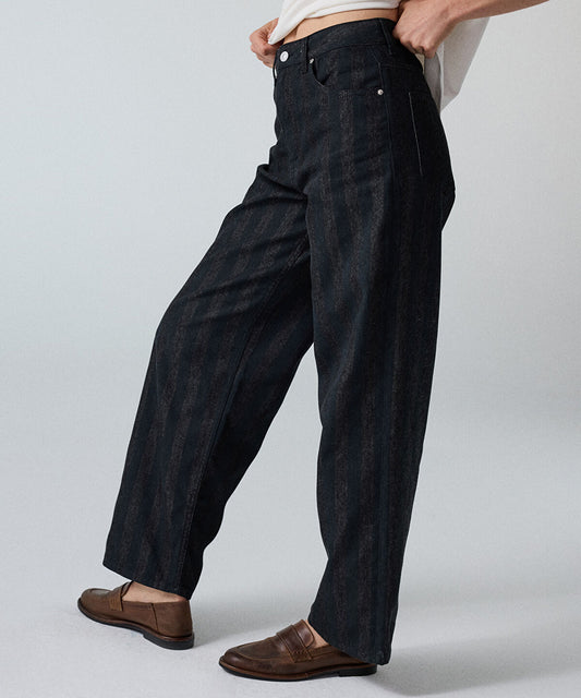 Striped Barrel Jeans