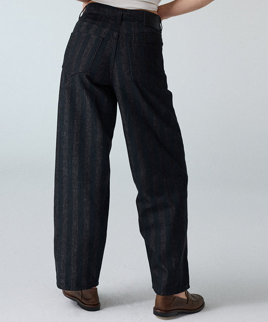 Striped Barrel Jeans