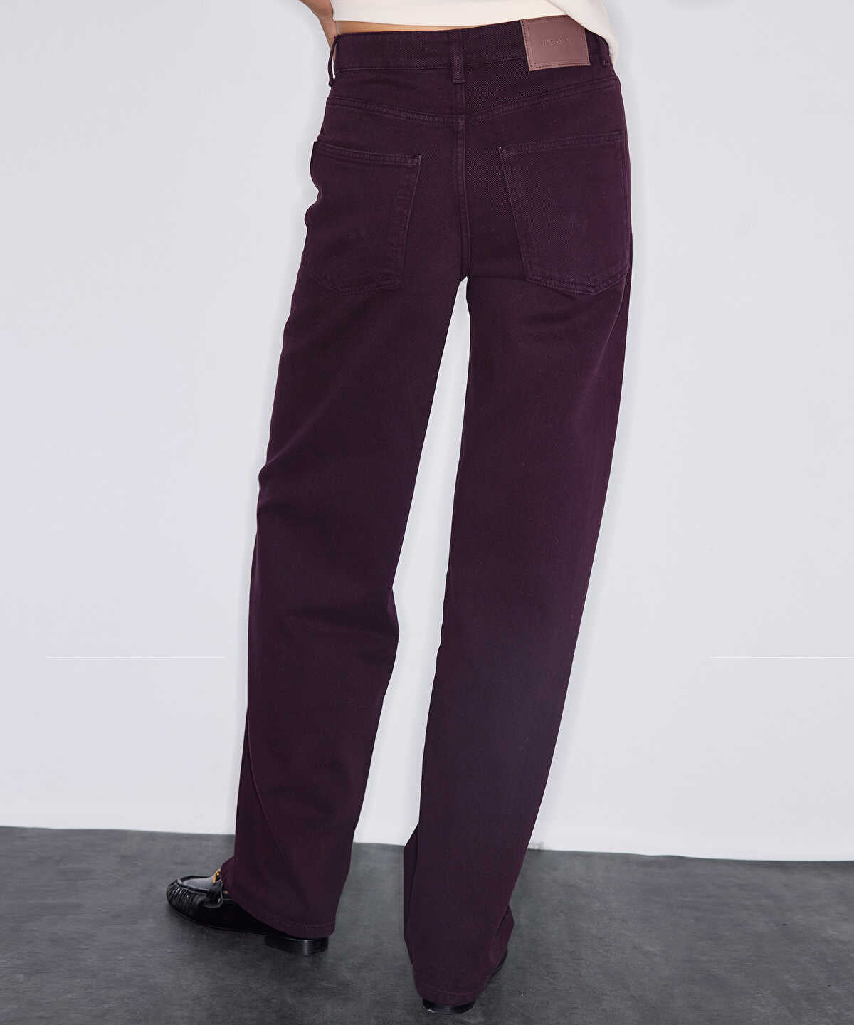 Monogram-Detail Barrel Jeans