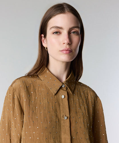 Rhinestone Embellished Shirt