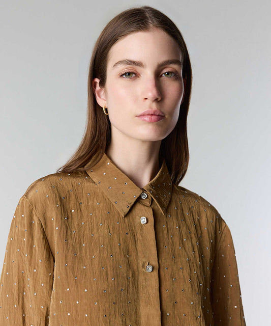 Rhinestone Embellished Shirt