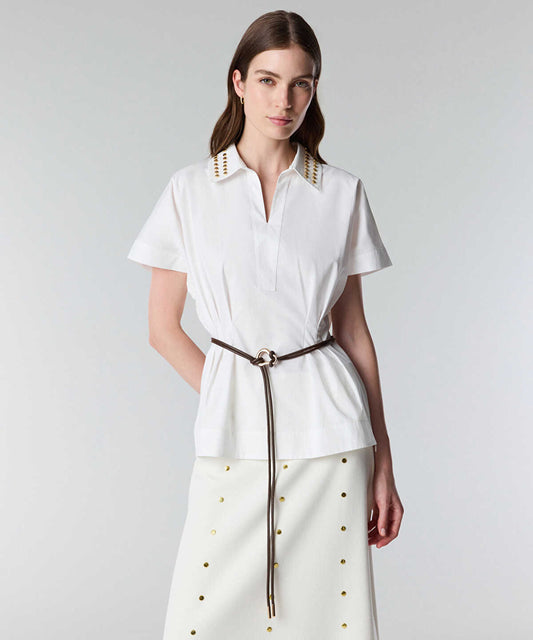 Studded Poplin Shirt
