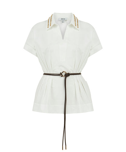 Studded Poplin Shirt