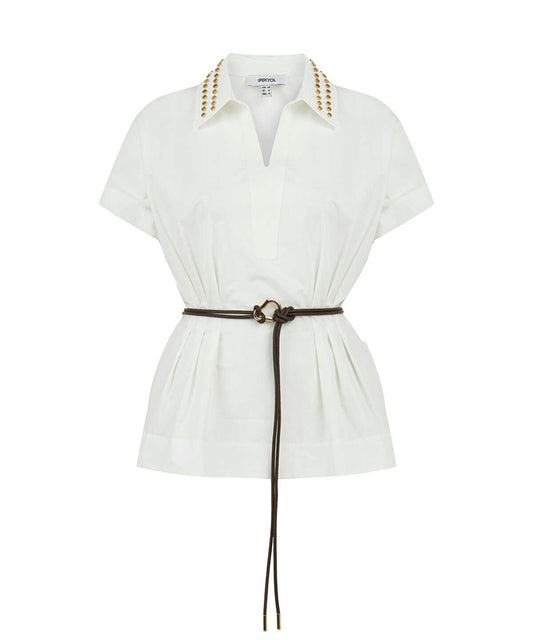 Studded Poplin Shirt