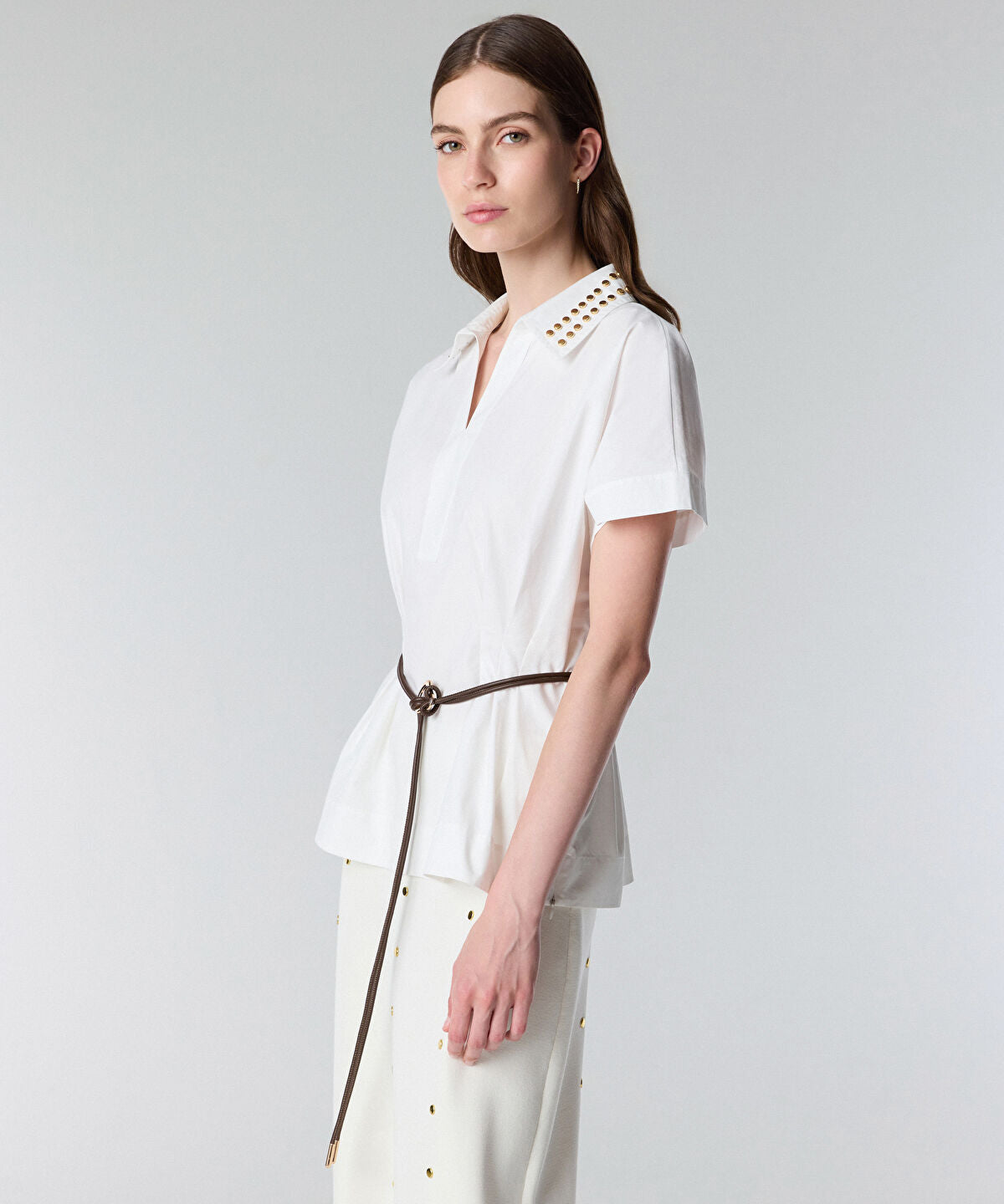 Studded Poplin Shirt