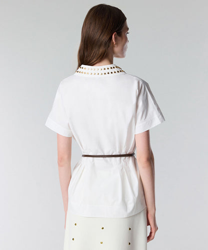 Studded Poplin Shirt