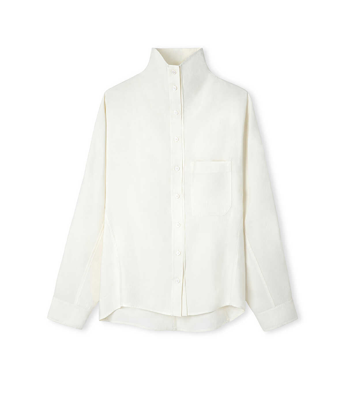 Oversized Shirt with Draped Collar