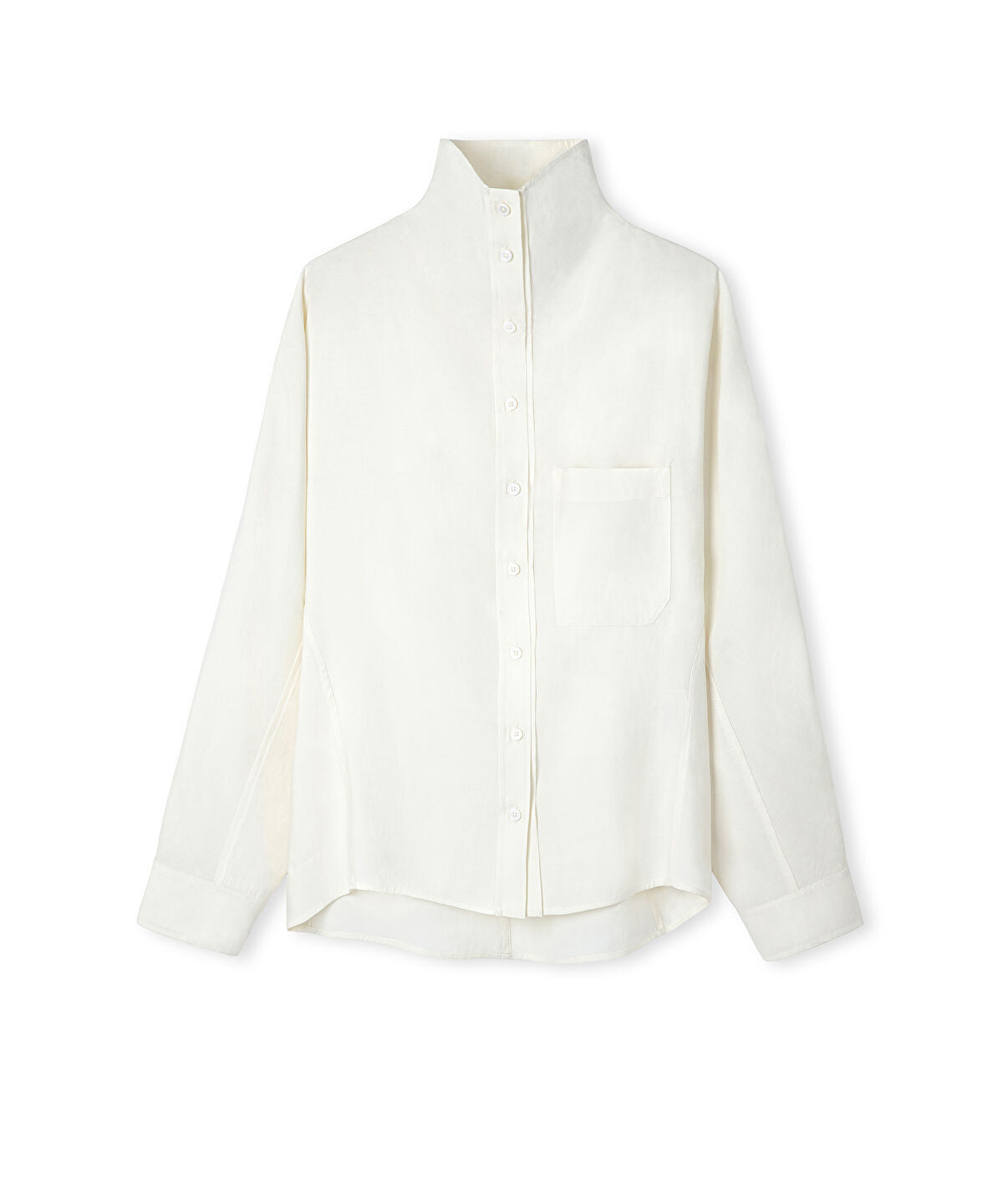 Oversized Shirt with Draped Collar