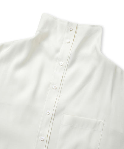 Oversized Shirt with Draped Collar