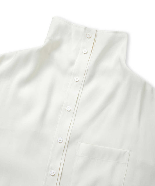Oversized Shirt with Draped Collar