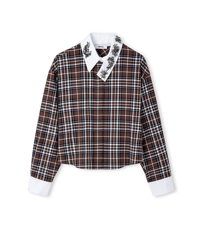 Embellished Plaid Shirt