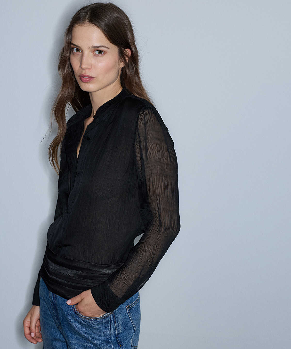 Zoomed Layered-Effect Shirt