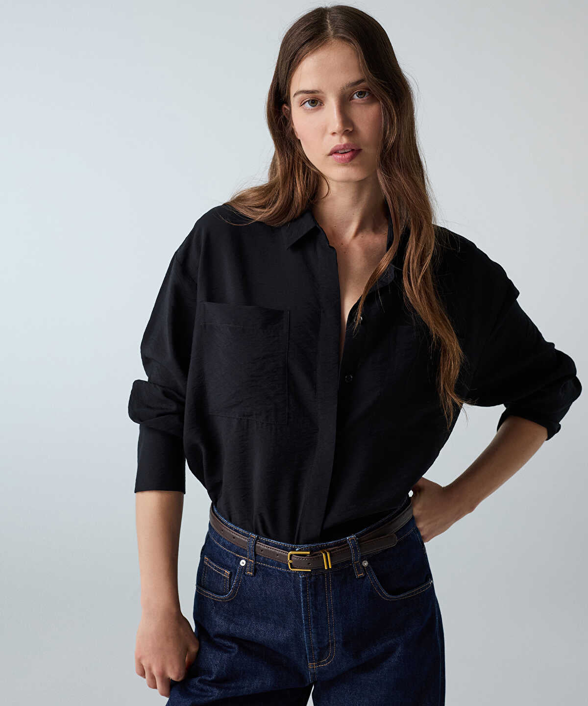 Zoomed Crinkle-Effect Shirt
