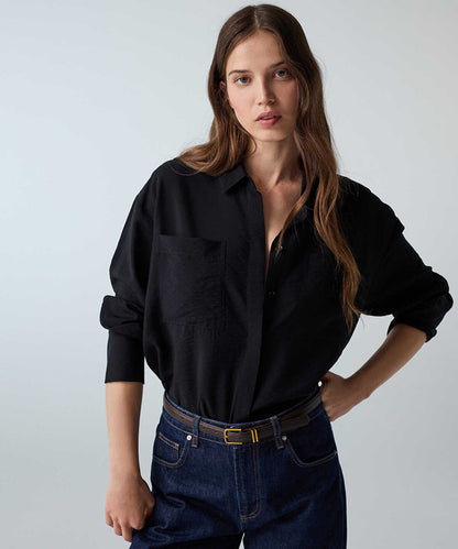 Crinkle-Effect Shirt