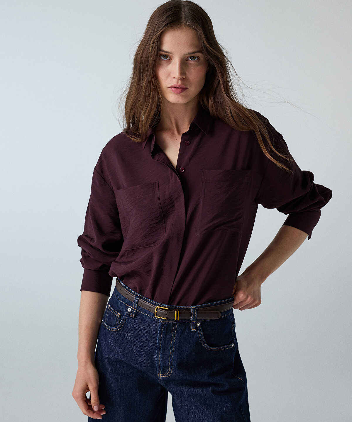 Crinkle-Effect Shirt