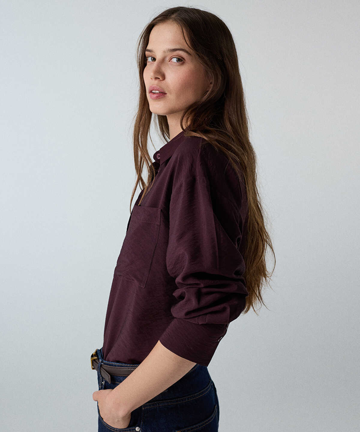 Crinkle-Effect Shirt