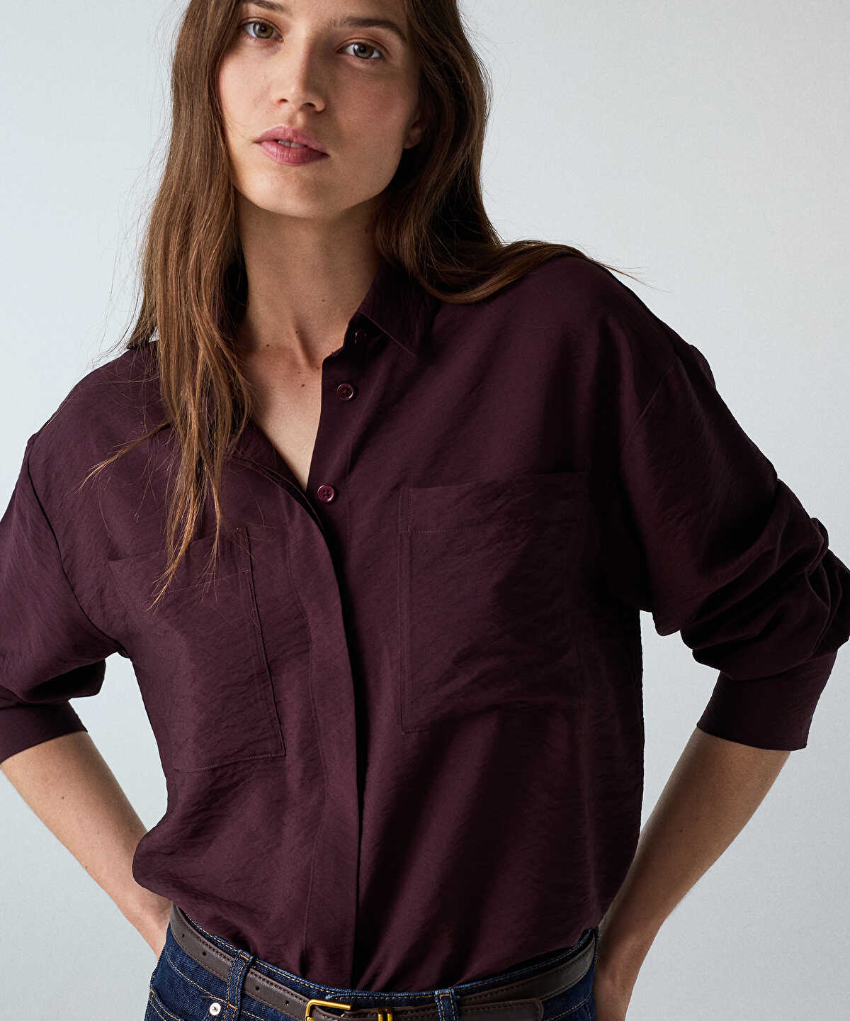Crinkle-Effect Shirt