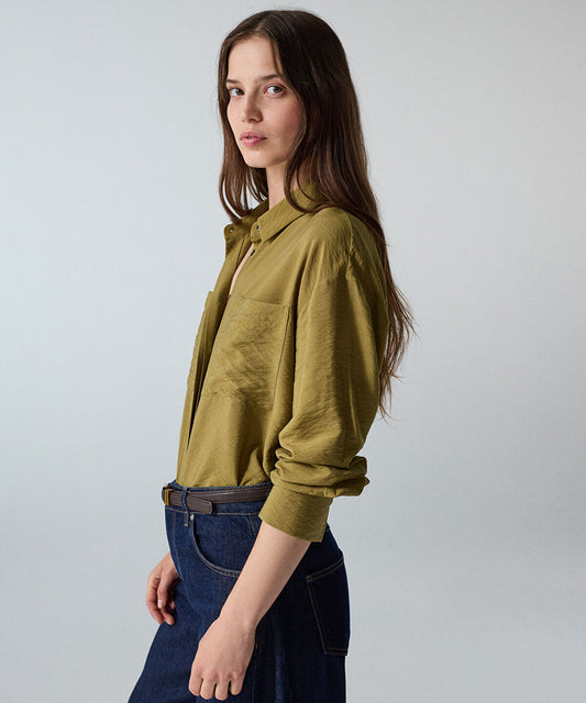 Crinkle-Effect Shirt