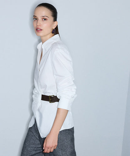 Asymmetric Belted Shirt