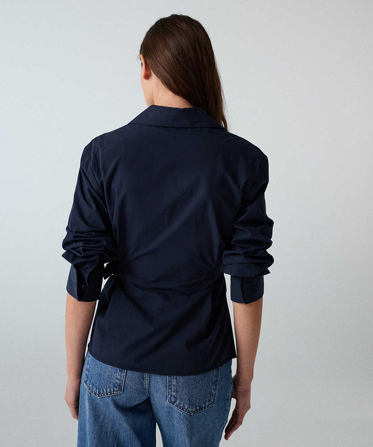Asymmetric Belted Shirt