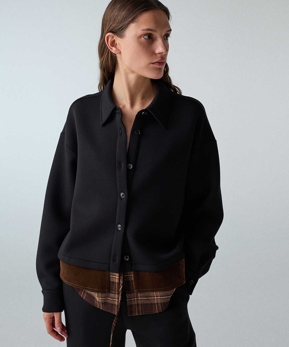 Contrast Layered Shirt
