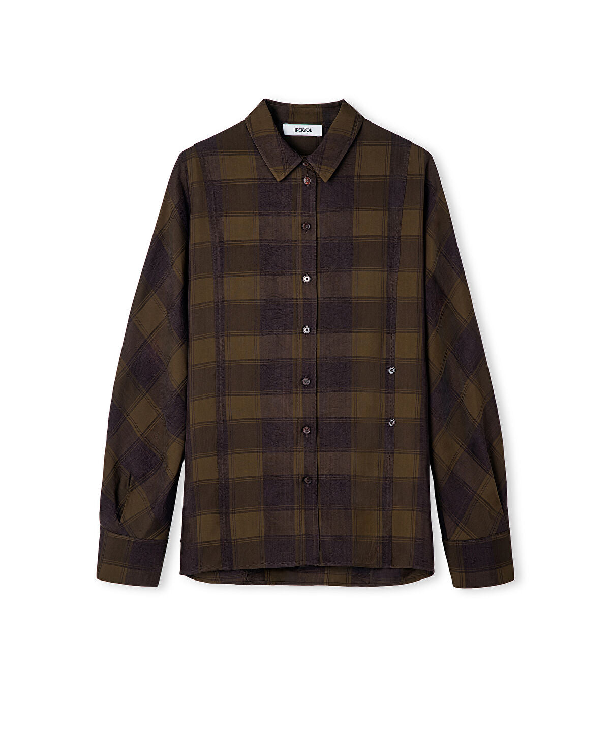Zoomed Asymmetric Plaid Shirt